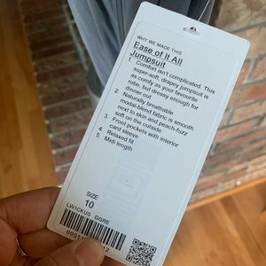Lululemon ease of it all jumpsuit